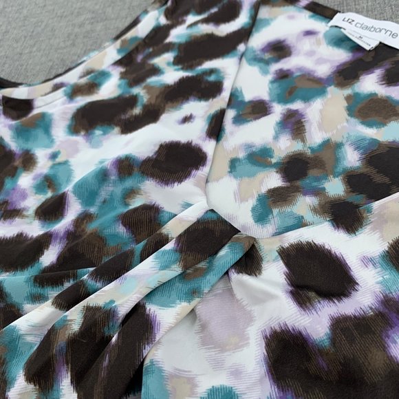 Liz Claiborne Multicolor Sleeveless blouse Medium Lightweight 100% Polyester - Picture 10 of 13